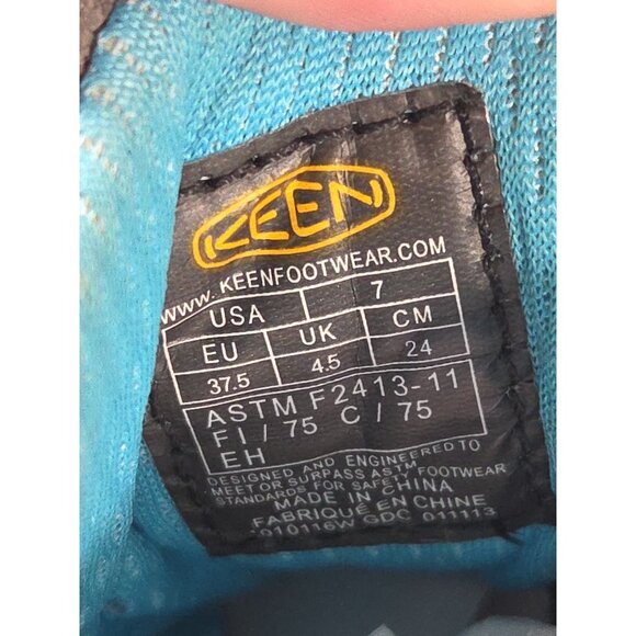 Keen Womens Salem Mid WP Steel Safety Toe Mid Work Boots Sz 7 Brown & Blue - Picture 8 of 8